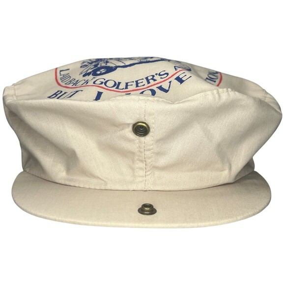 Vtg Golf Novelty Newsboy Hat Small Dad Laid Back Golfers Association Club Course - Picture 5 of 16
